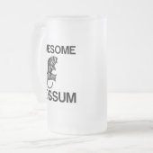 PHANTASTISCHES POSSUM MATTGLAS BIERGLAS (Vorderseite Links)