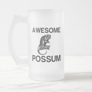 PHANTASTISCHES POSSUM MATTGLAS BIERGLAS