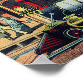 Phantastisches Poster für den Zugverkehr (Ecke)