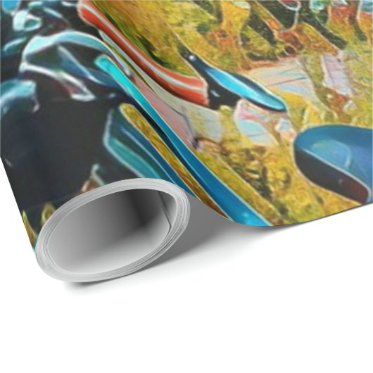 Phantastisches Radzeichnen Geschenkpapier (Rolleneckpunkt)