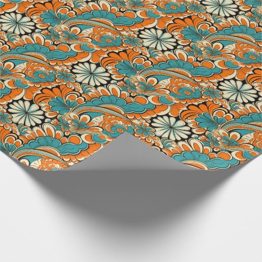 Phantastisches Retro-Kachelmuster Geschenkpapier (Ecke)
