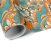 Phantastisches Retro-Kachelmuster Geschenkpapier (Rolleneckpunkt)