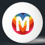 Phantastisches Retro-Regenbogen-Pong-Ball Monogram Tischtennisball<br><div class="desc">Ganz phantastisch und lustig Retro inspiriert Regenbogenpongball mit Monogramm. Löschen Sie den Text,  um Leerzeichen verlassen oder ihn anzupassen,  um Schriftart,  Farbe,  Größe usw. zu ändern.</div>