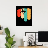 Phantastisches Rock Klettern Retro Bergsteigen Poster (Heimbüro)