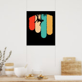 Phantastisches Rock Klettern Retro Bergsteigen Poster (Küche)