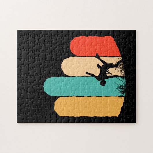 Phantastisches Rock Klettern Retro Bergsteigen Puzzle (Horizontal)