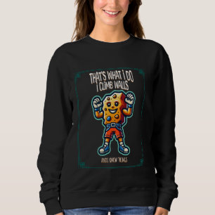 Phantastisches Rock Klettern Retro Bergsteigen Sweatshirt
