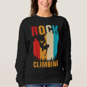 Phantastisches Rock Klettern Retro Bergsteigen Sweatshirt (Vorderseite)