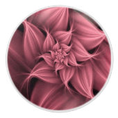 Phantastisches rosa Blume Fraktal Keramikknauf (Vorderseite)