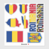 Phantastisches Rumänien - Staatssymbole Aufkleber (Blatt)