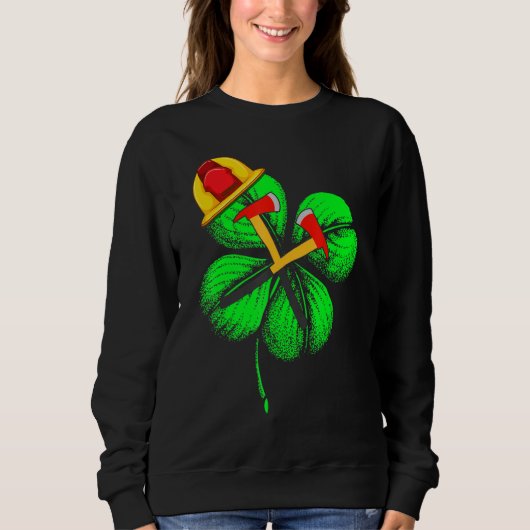 Phantastisches Saint Patrick S Day Feuerwehrschiff Sweatshirt (Vorderseite)