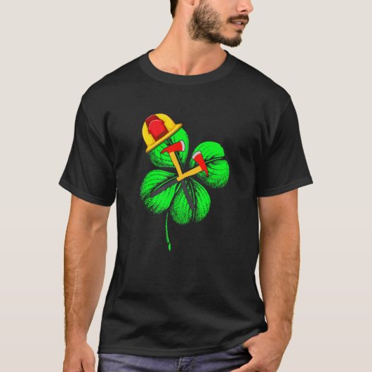 Phantastisches Saint Patrick S Day Feuerwehrschiff T-Shirt (Vorderseite)