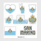Phantastisches San Marino Staatssymbole Aufkleber (Blatt)