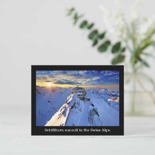 Phantastisches Schilthorn Cable Car Summit Postkar Postkarte (Stehend Vorderseite)