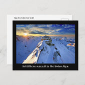 Phantastisches Schilthorn Cable Car Summit Postkar Postkarte (Vorne/Hinten)