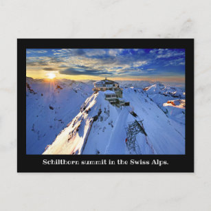 Phantastisches Schilthorn Cable Car Summit Postkar Postkarte