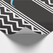 Phantastisches Schwarz-Weiß-Zigzag-Umschlagpapier Geschenkpapier (Ecke)