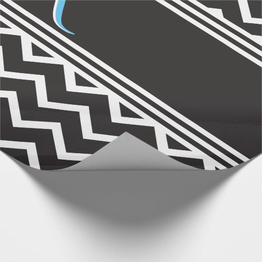 Phantastisches Schwarz-Weiß-Zigzag-Umschlagpapier Geschenkpapier (Ecke)
