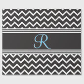 Phantastisches Schwarz-Weiß-Zigzag-Umschlagpapier Geschenkpapier (Flach)