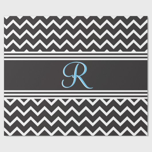 Phantastisches Schwarz-Weiß-Zigzag-Umschlagpapier Geschenkpapier (Flach)