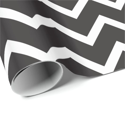 Phantastisches Schwarz-Weiß-Zigzag-Umschlagpapier Geschenkpapier (Rolleneckpunkt)