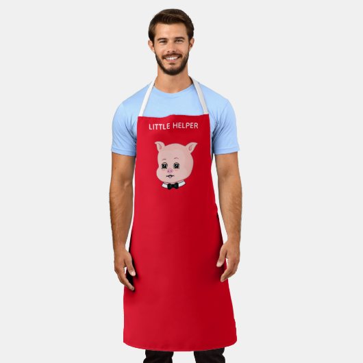 Phantastisches Schweine in Rot Schürze (Getragen)