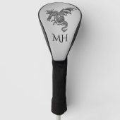 Phantastisches Silver Dragon Monogram Golf Headcover (Vorderseite)