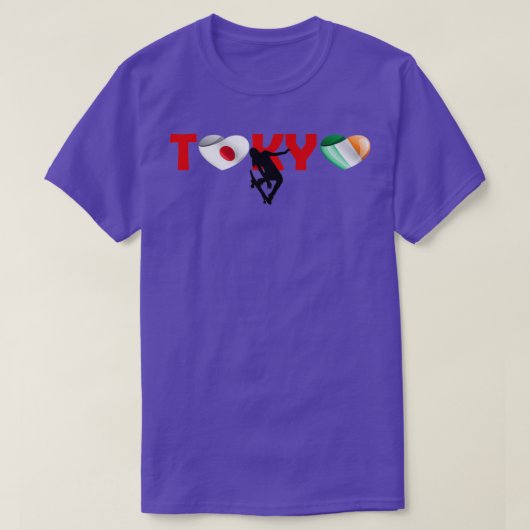 Phantastisches Skateboarding-Team in Tokio, Irland T-Shirt (Design vorne)