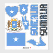 Phantastisches Somalia - Staatssymbole Aufkleber (Blatt)