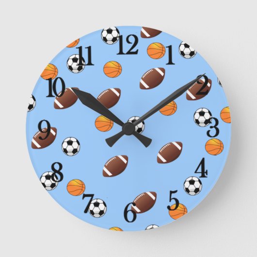 Phantastisches Sportthema Design - Runde Uhr (Vorderseite)