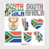 Phantastisches Südafrika - Staatssymbole Aufkleber (Blatt)