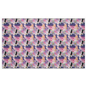 Phantastisches Tennismuster lila +pink+gelb Stoff (Fat Quarter (45,7 x 55,9 cm))
