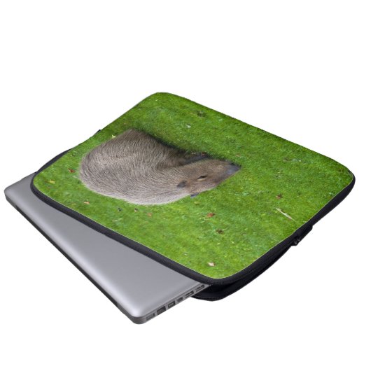Phantastisches Tier Capybara Laptopschutzhülle (Vorne Knopf)