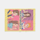 PHANTASTISCHES TIERE , MÄDCHEN , MAKEUP FLEECEDECKE (Vorderseite (Horizontal))