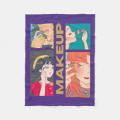 PHANTASTISCHES TIERE , MÄDCHEN , MAKEUP FLEECEDECKE (Vorderseite)