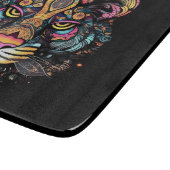 Phantastisches Tiger-Kopfglas Schneidebrett (Ecke)