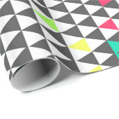 Phantastisches trendy geometrisches Dreieck Geschenkpapier (Rolleneckpunkt)