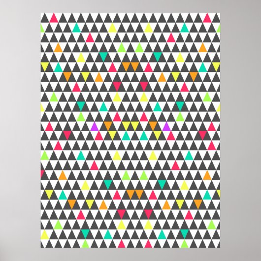 Phantastisches trendy geometrisches Dreieck Poster (Vorne)