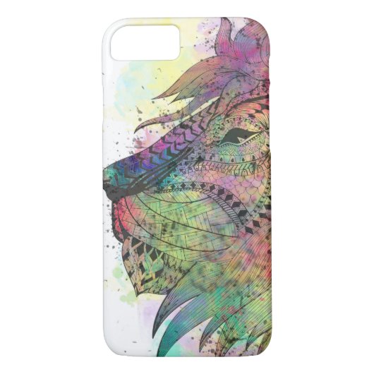 Phantastisches Tribal-Aquarellendesign Case-Mate iPhone Hülle (Rückseite)