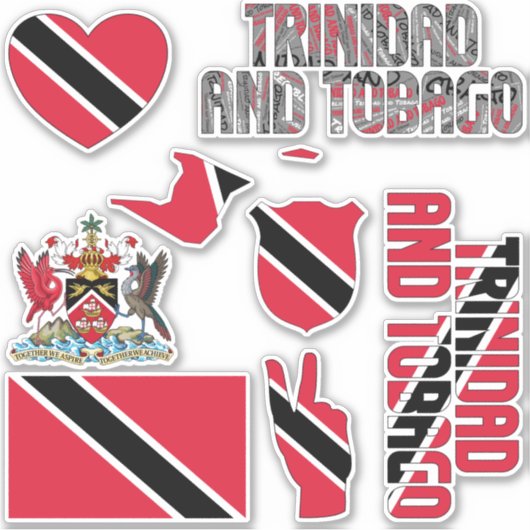 Phantastisches Trinidad und Tobago - Symbole Aufkleber (Vorderseite)