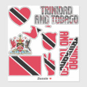 Phantastisches Trinidad und Tobago - Symbole Aufkleber (Blatt)