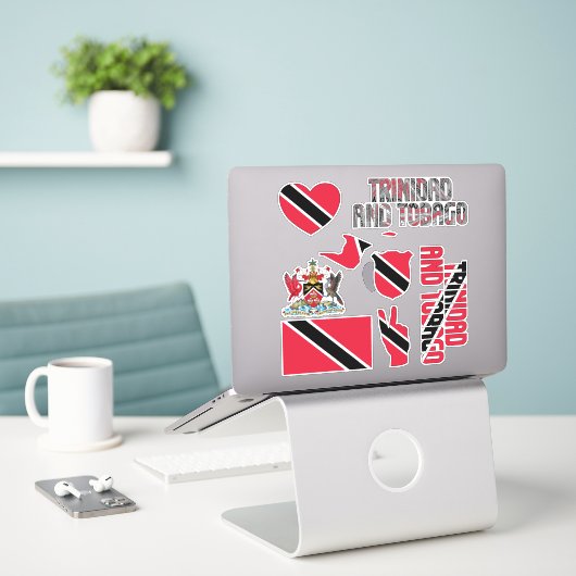 Phantastisches Trinidad und Tobago - Symbole Aufkleber (Laptop auf Schreibtisch)