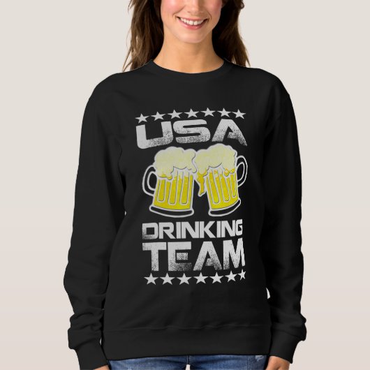 Phantastisches Trinken von Bier in den USA Trinkte Sweatshirt (Vorderseite)