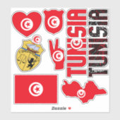 Phantastisches Tunesien - Staatssymbole Aufkleber (Blatt)