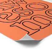 'Phantastisches Typografie-Poster' Poster (Ecke)