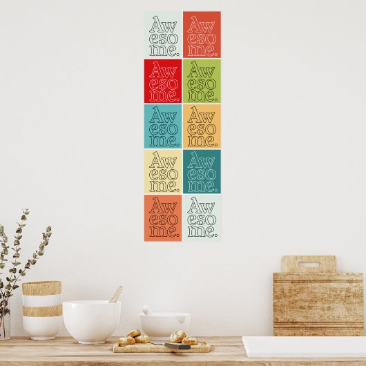 'Phantastisches Typografie-Poster' Poster (Küche)