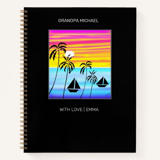 Phantastisches und Niedliches tropisches Segeln Notizblock (Vorderseite)