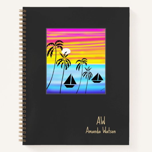 Phantastisches und Niedliches tropisches Segeln Notizblock (Vorderseite)