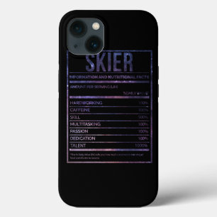 Phantastisches und sonniges Nährwertlabel Ski Skis Case-Mate iPhone Hülle