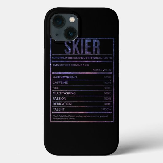 Phantastisches und sonniges Nährwertlabel Ski Skis Case-Mate iPhone Hülle (Rückseite)